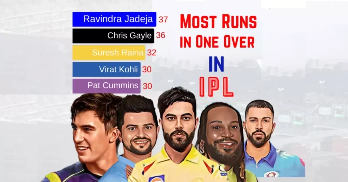 Most runs in one over in IPL