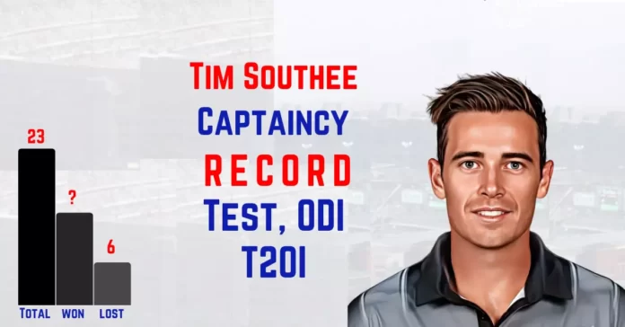 Tim Southee Captaincy Record in Test ODI and T20