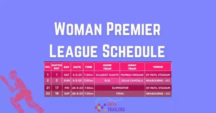 woman premier league (WPL) schedule