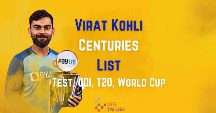 virat kohli centuries in test odi two world cup
