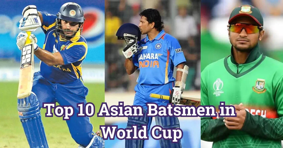 Top 10 Asian Batsmen With Most Runs In ODI World Cup | Data Trailerss